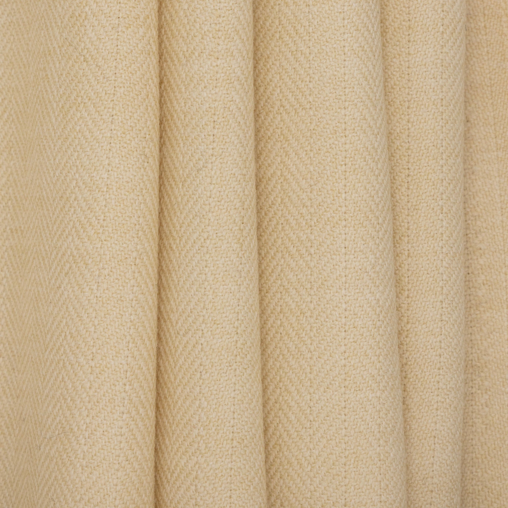 Soft Yellow Wool Herringbone, drape - $18.00 yd - Burnley & Trowbridge Co.