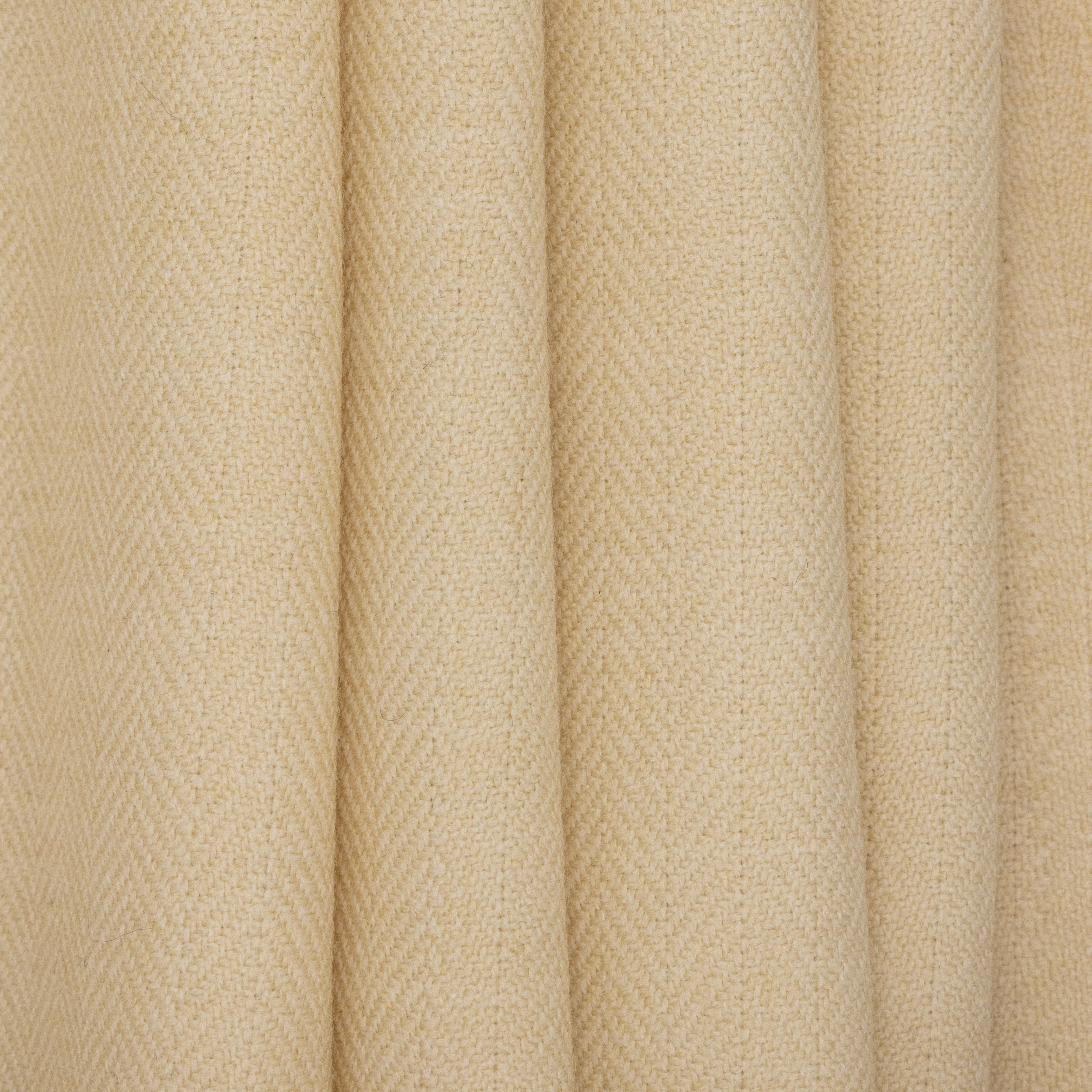 Soft Yellow Wool Herringbone, drape - $18.00 yd - Burnley & Trowbridge Co.