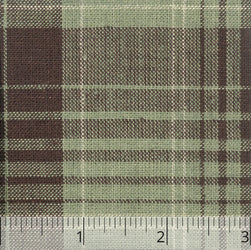 Brown & Sage Furniture Checked Linen - $16.00 yd. - Burnley & Trowbridge Co.