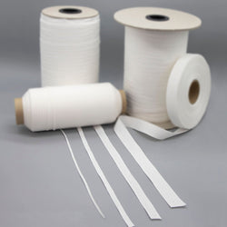 Plain Weave White Cotton Tape - Sold by the yard - $.30 yd.- $.50 yd. - Burnley & Trowbridge Co.