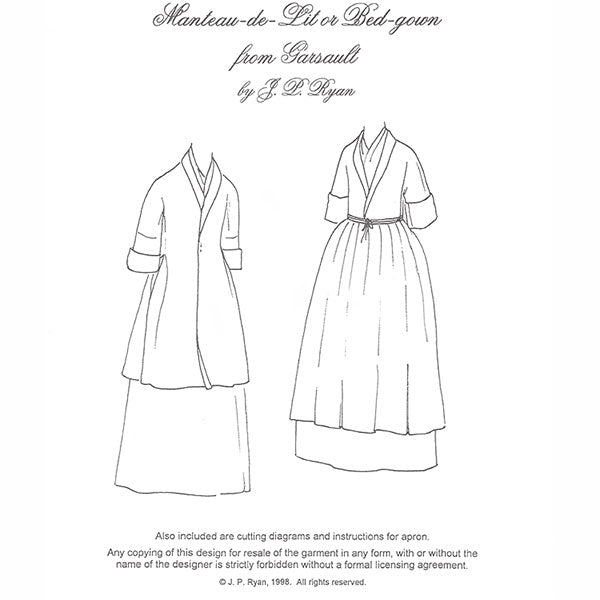 JP Ryan Manteau-de-lit or Bedgown Pattern - Burnley & Trowbridge Co.