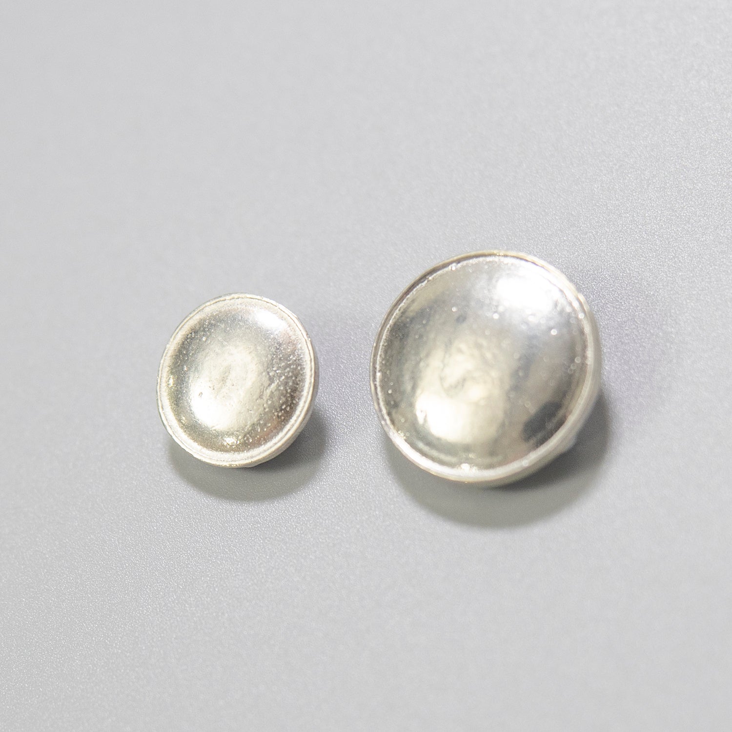 Domed Pewter Button with Rim - $.80- $.90 - Burnley & Trowbridge Co.