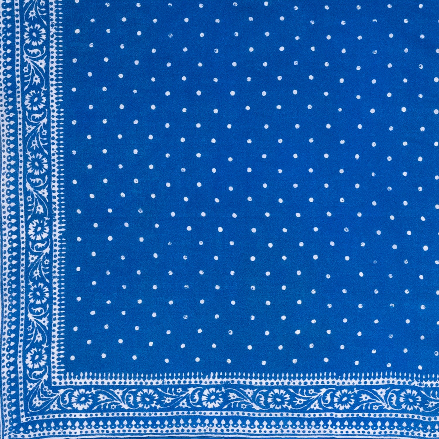 Blue Spotted Handkerchief with Border - Burnley & Trowbridge Co.