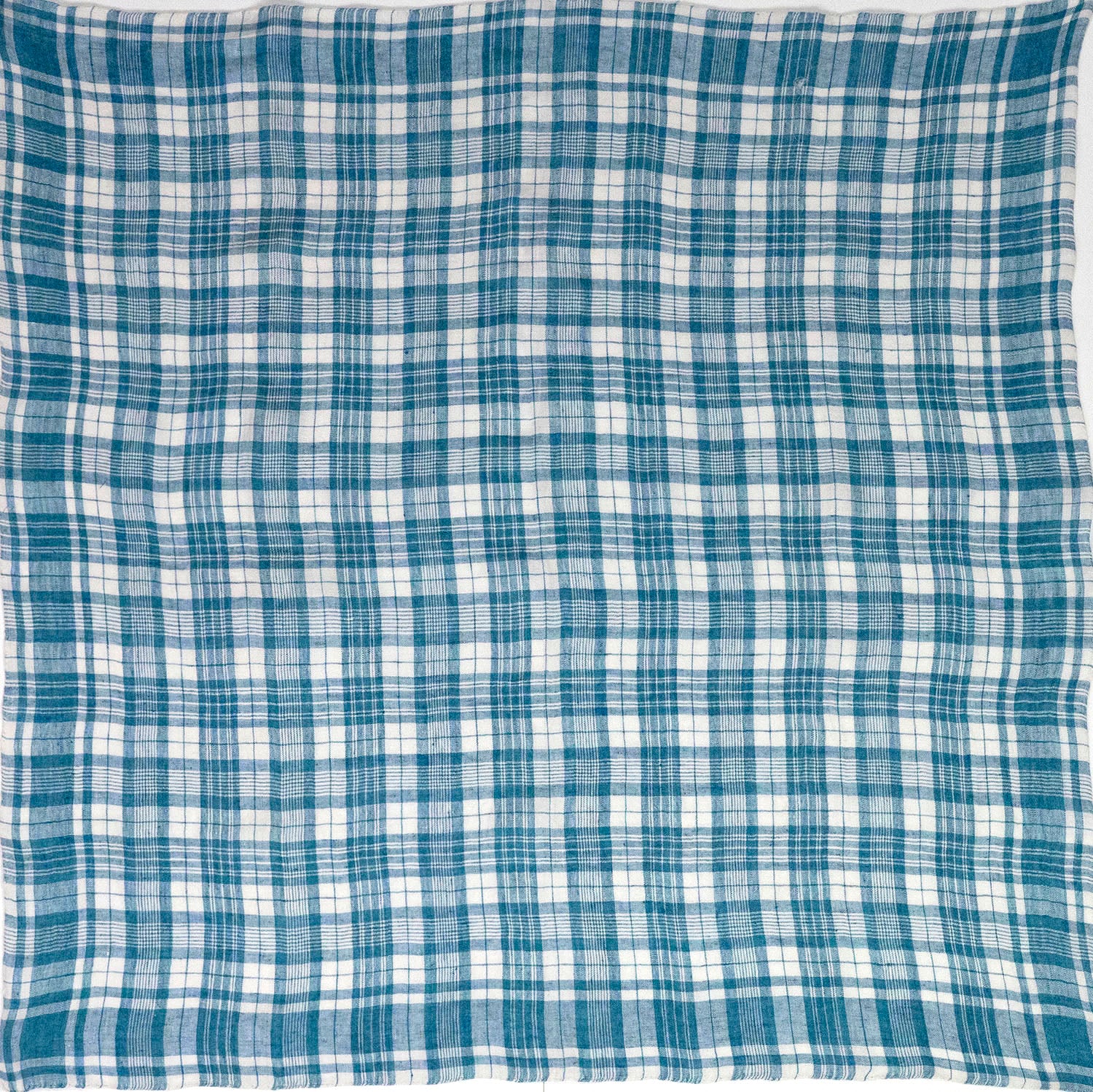 Blue & White Linen "Romal" Handkerchief - Burnley & Trowbridge Co.