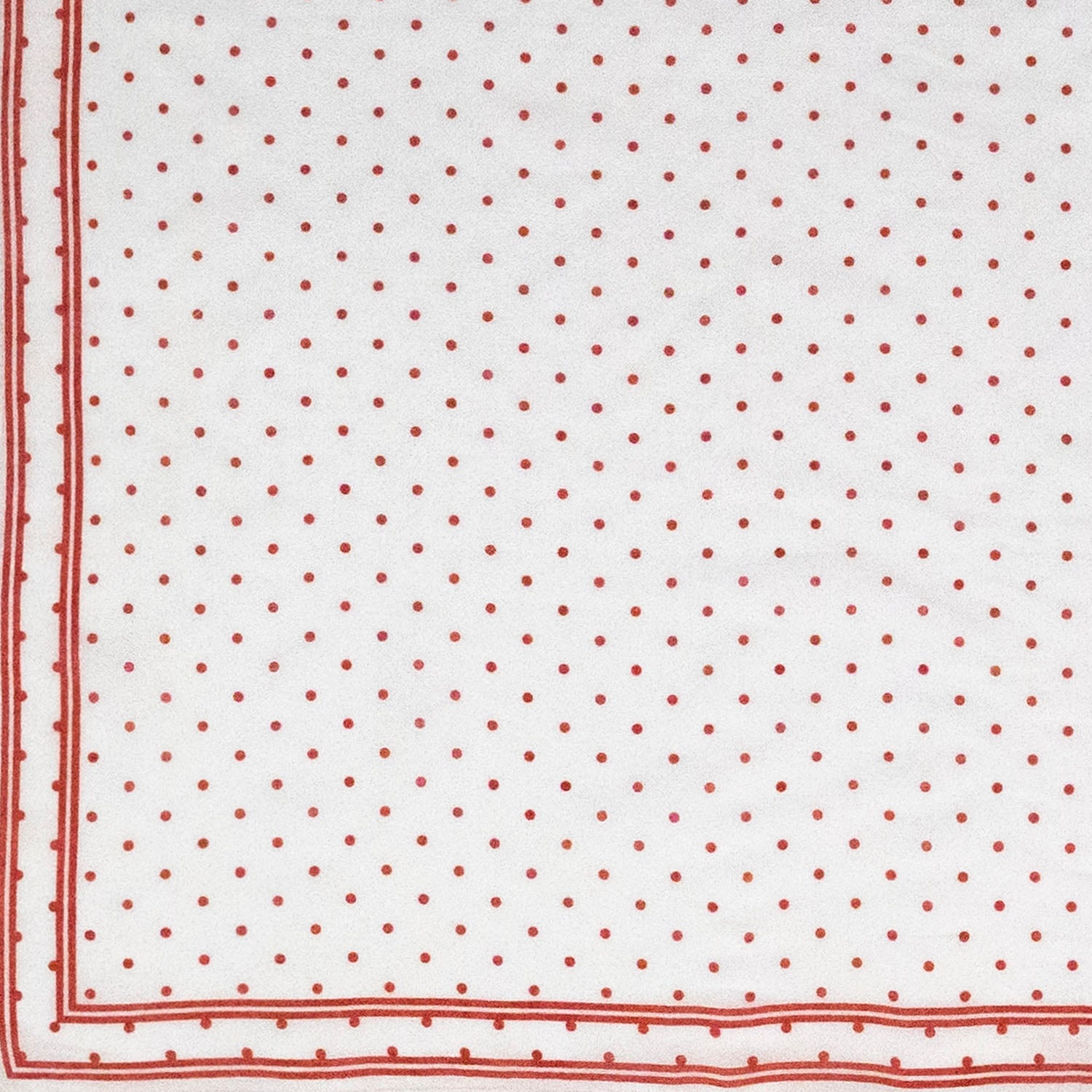 White & Red "Spot'd & Bordered" Handkerchief - Burnley & Trowbridge Co.