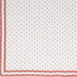 White & Red "Spot'd & Bordered" Handkerchief - Burnley & Trowbridge Co.