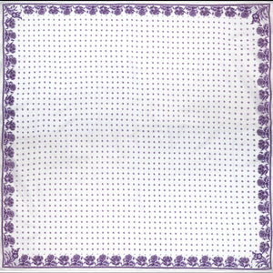 Three Purples Flowered Handkerchief or Shawl - Burnley & Trowbridge Co.