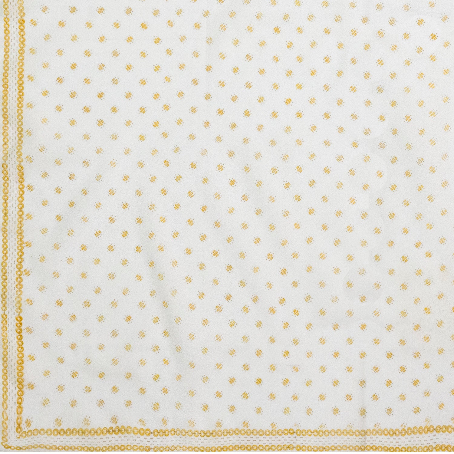 "Yellow Chain" Block Printed Handkerchief - Burnley & Trowbridge Co.