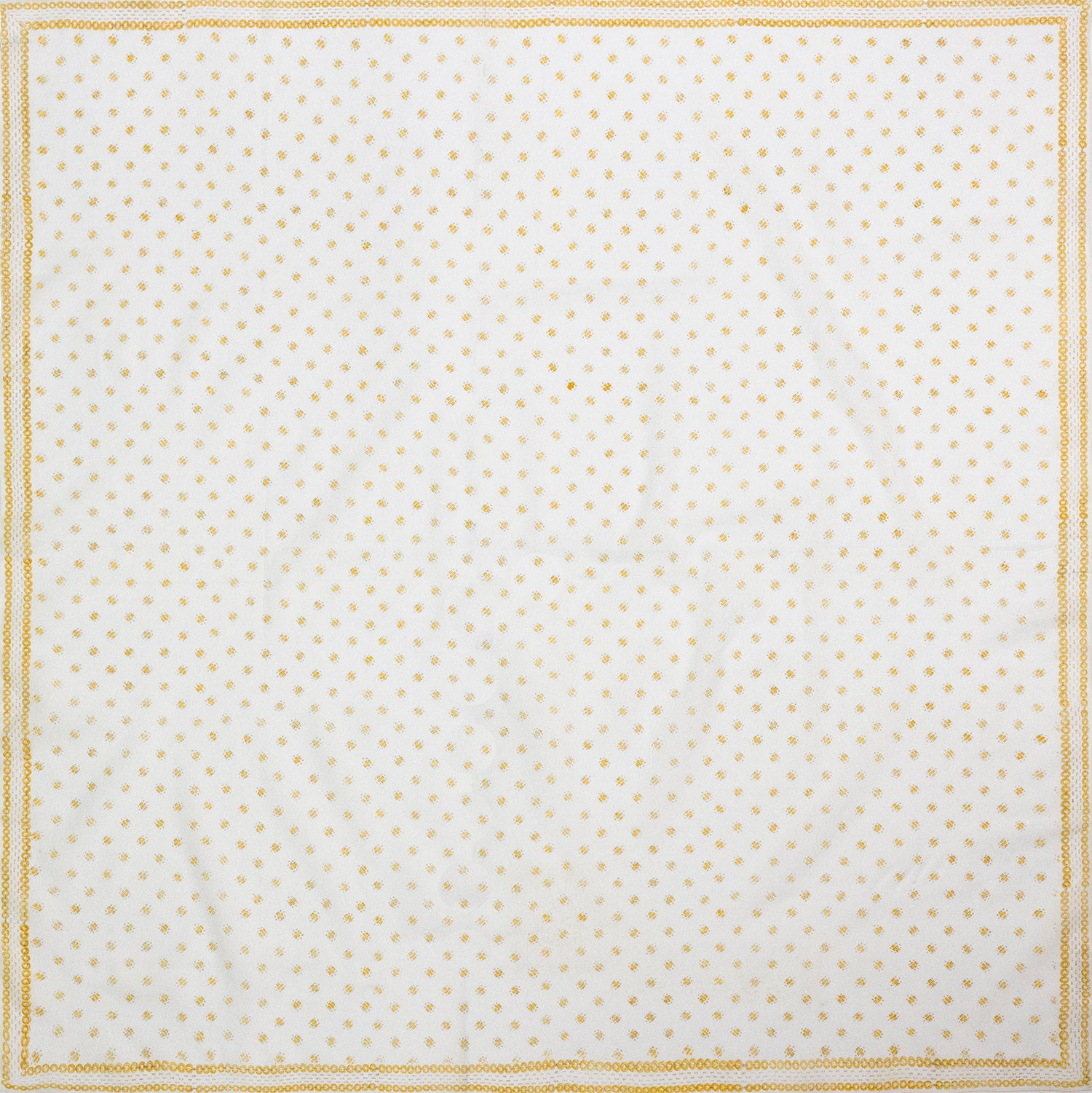 "Yellow Chain" Block Printed Handkerchief - Burnley & Trowbridge Co.