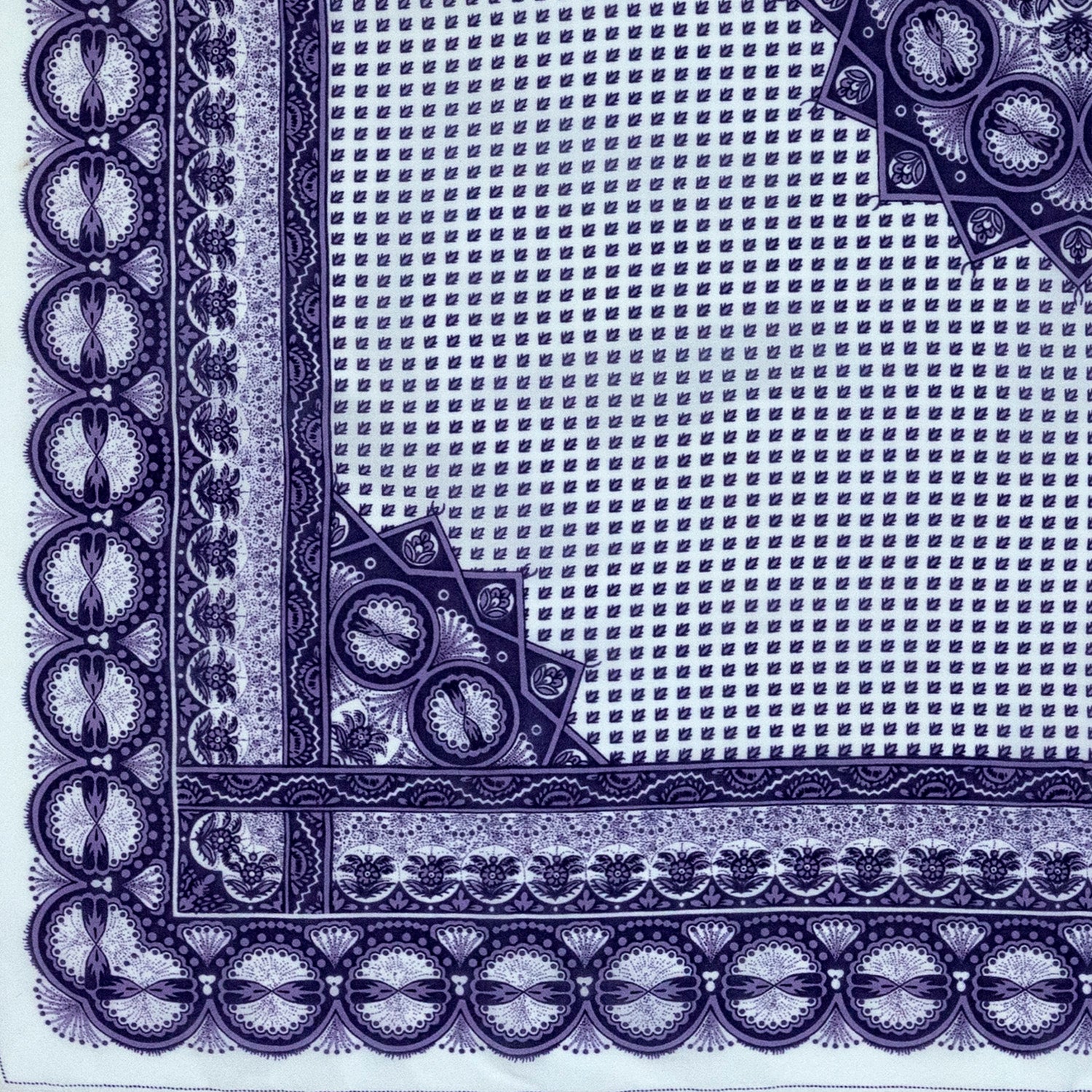3 Purples Medallion Printed Handkerchief - Burnley & Trowbridge Co.