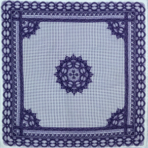 3 Purples Medallion Printed Handkerchief - Burnley & Trowbridge Co.
