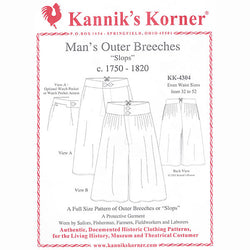 Kanniks Korner 1750-1820 Outer Breeches (Slops) Pattern - Burnley & Trowbridge Co.