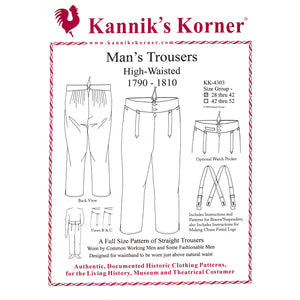 Kannik's Korner Man's Trousers 1790-1810 - Burnley & Trowbridge Co.