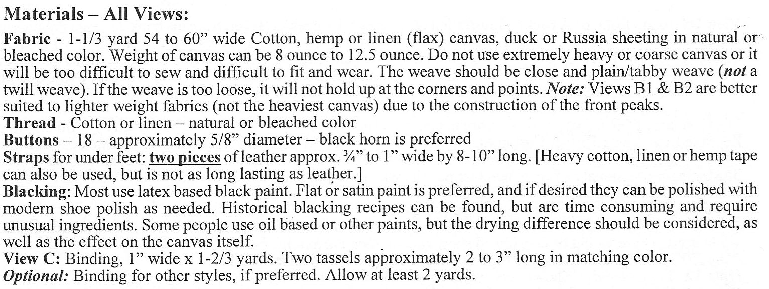 Kannik's Korner Man's Gaiters or Spatterdashes For Infantry, Militia & Civilians - Burnley & Trowbridge Co.
