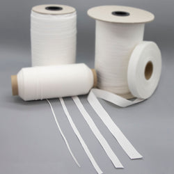 Plain Weave White Cotton Tape - Sold by the yard - $.30 yd.- $.50 yd. - Burnley & Trowbridge Co.