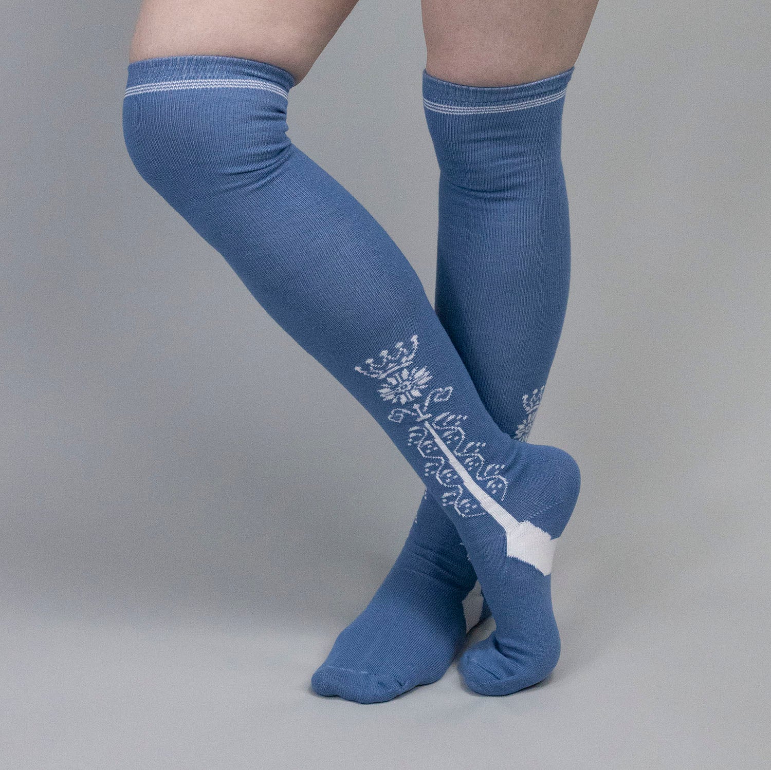 Seamed Cotton Clocked Stockings - Burnley & Trowbridge Co.