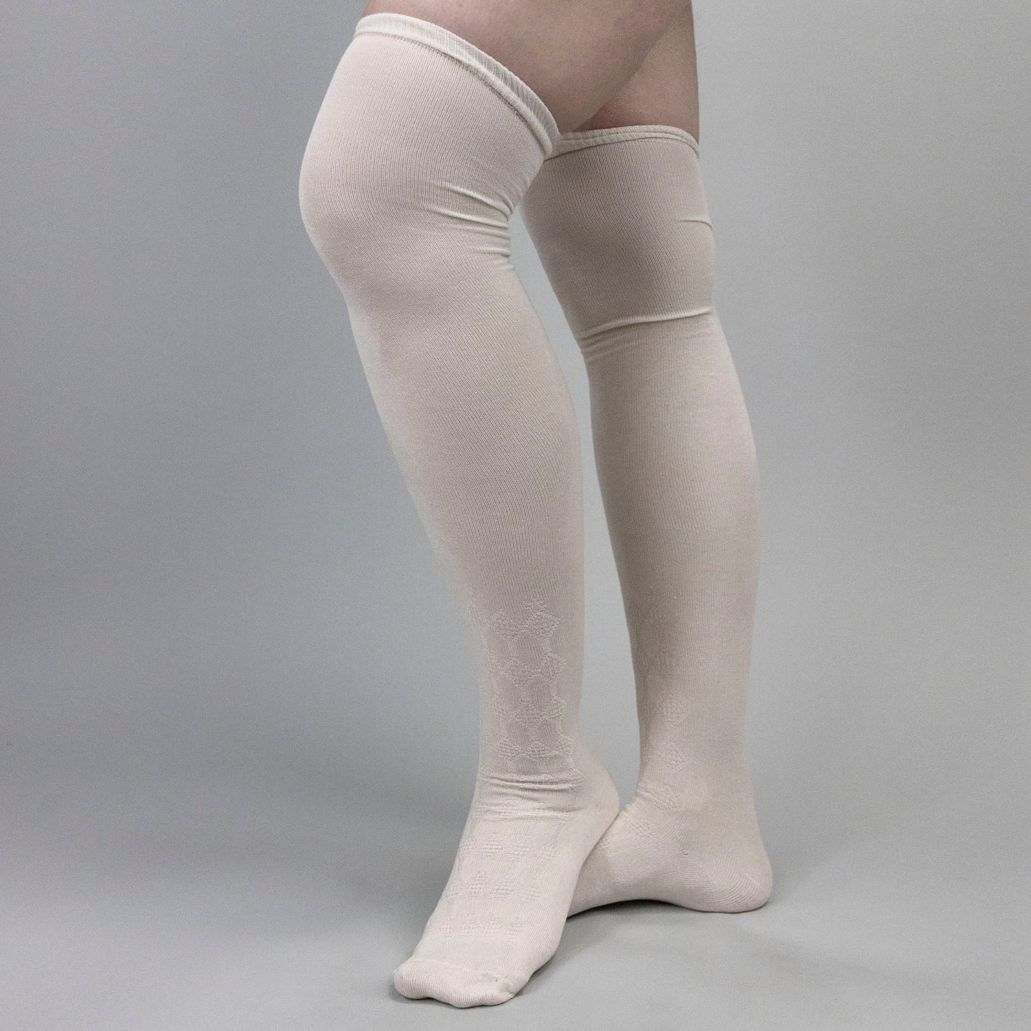 Seamed Regency Openwork Silk Stockings - Burnley & Trowbridge Co.