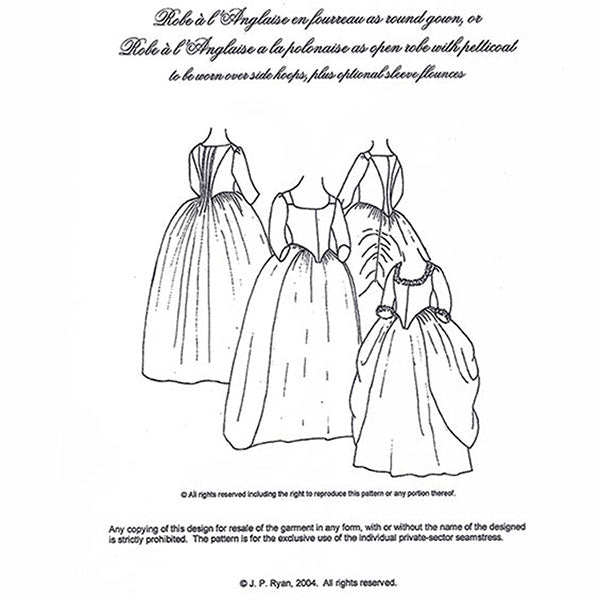 JP Ryan Robe a l Anglaise 1760-1785 Pattern - Burnley & Trowbridge Co.