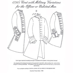 JP Ryan 1750's Coat Pattern - Burnley & Trowbridge Co.