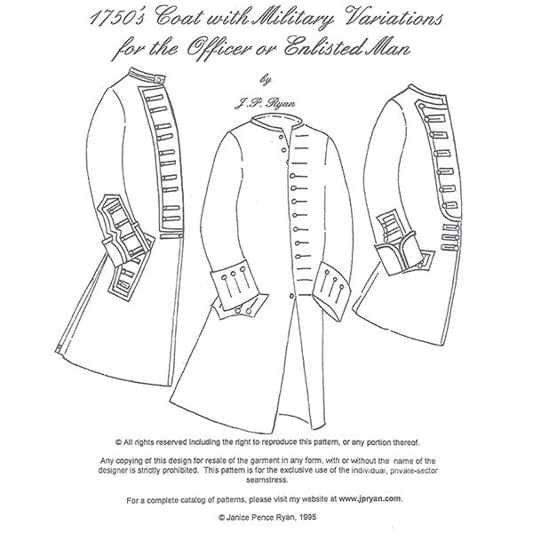 JP Ryan 1750's Coat Pattern - Burnley & Trowbridge Co.