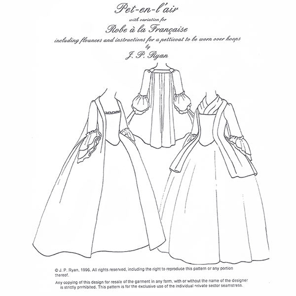 JP Ryan Pet-en-lair or Robe a la Francaise Pattern - Burnley & Trowbridge Co.