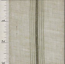 Olive Striped Sage Green Linen - $14.00 yd. - Burnley & Trowbridge Co.
