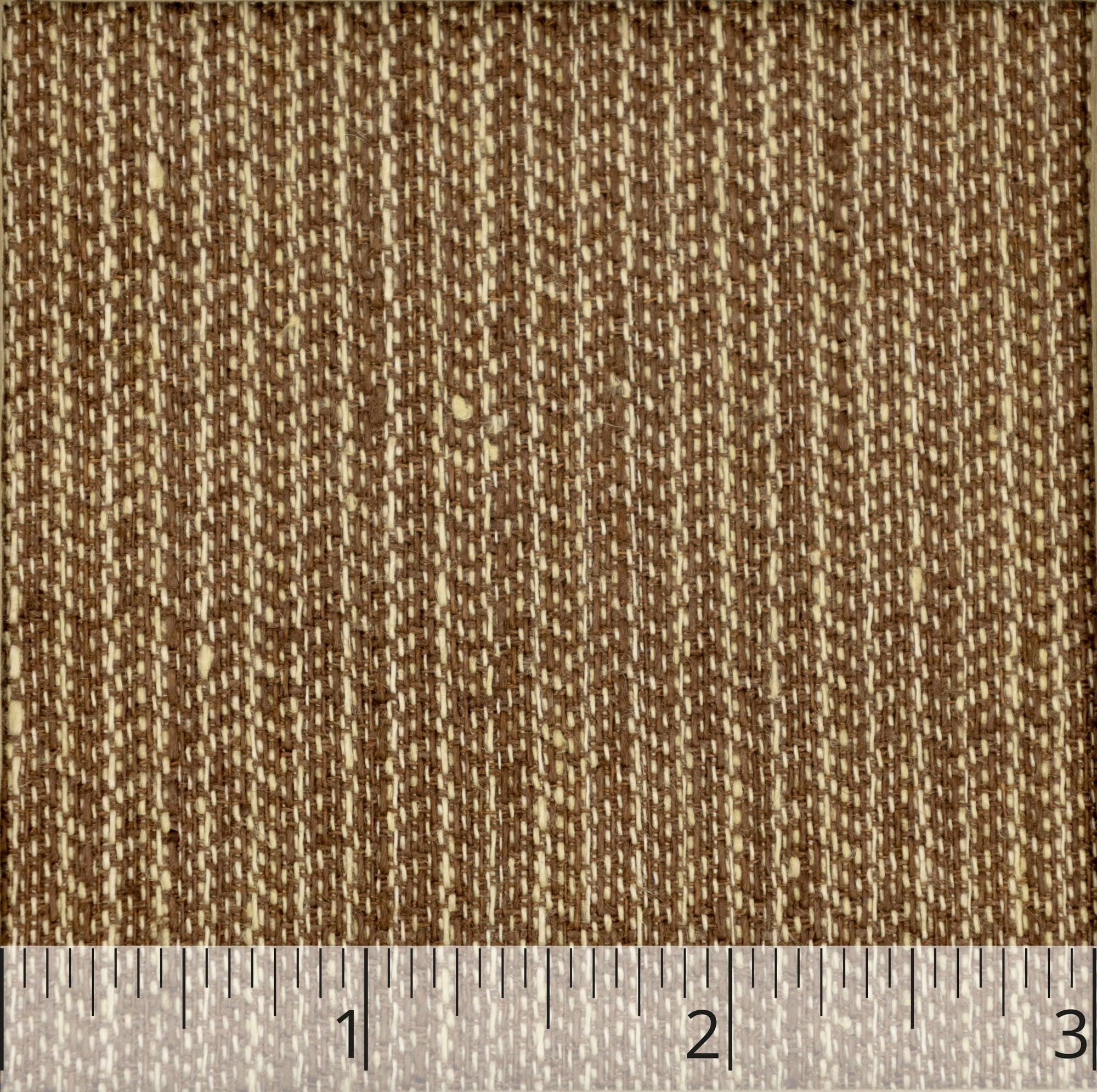 Chocolate & Natural Herringbone Linen Ticking - $16.00 yd. - Burnley & Trowbridge Co.