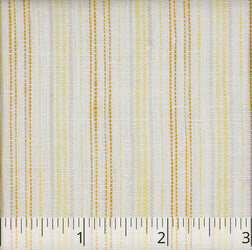 Off White, Dark Gold, & Yellow Striped Linen - $14.00 yd. - Burnley & Trowbridge Co.