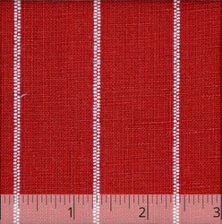 Red & White Stripe Linen - $14.00 yd. - Burnley & Trowbridge Co.