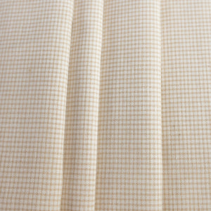 Natural & White Checked Linen - $14.00 yd. - Burnley & Trowbridge Co.