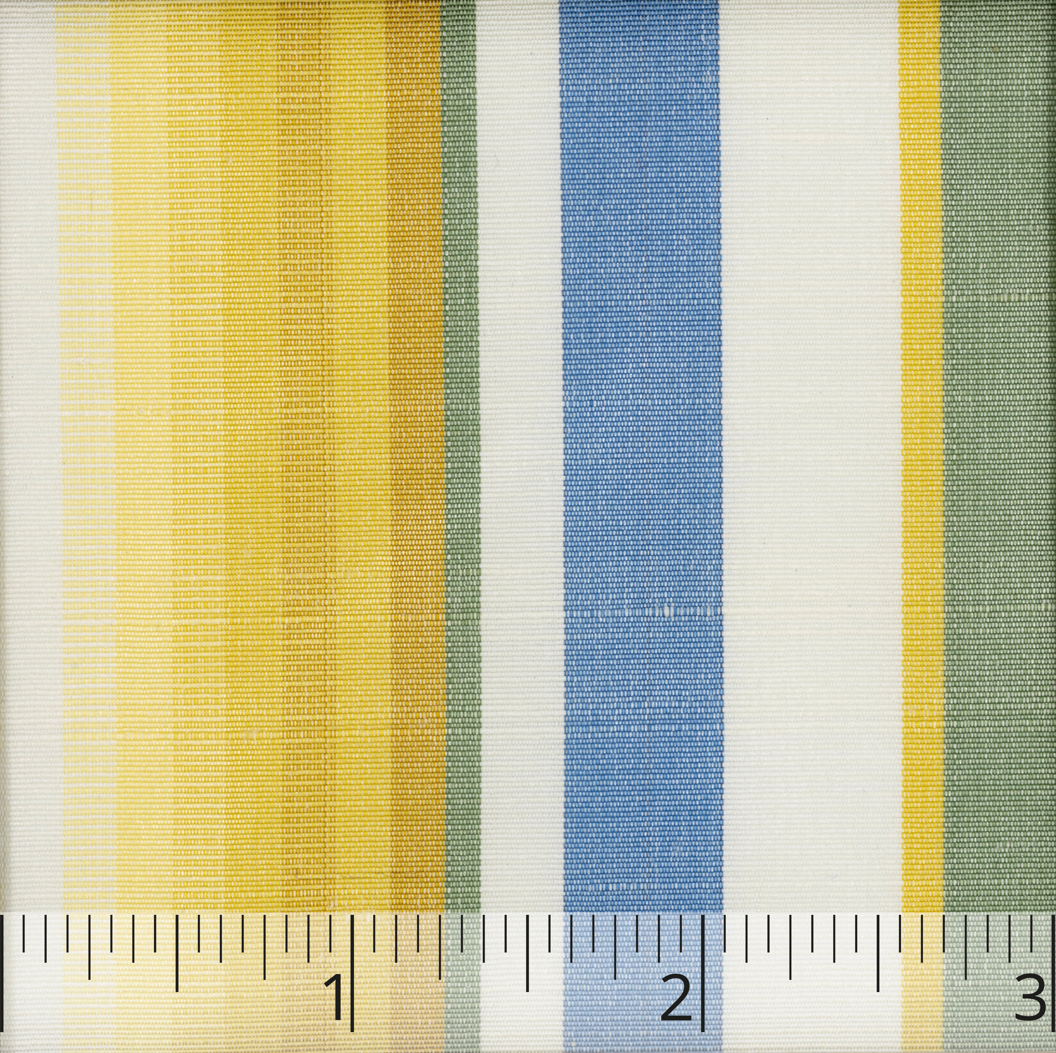 Green, Blue, Gold, Yellow, & Cream Striped Silk 