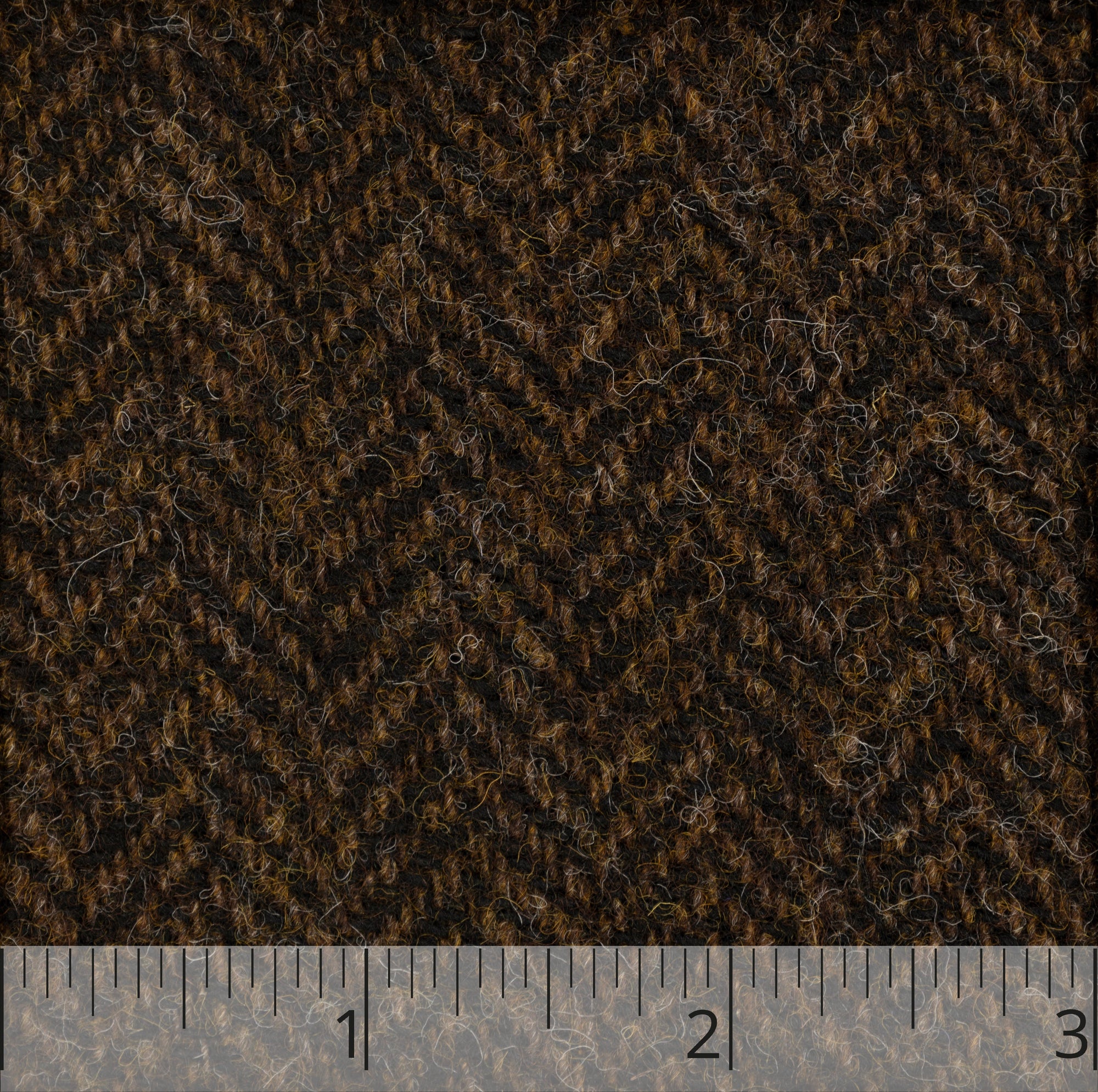 Dark Brown & Black Herringbone Wool Tweed - $18.00 yd - Burnley & Trowbridge Co.