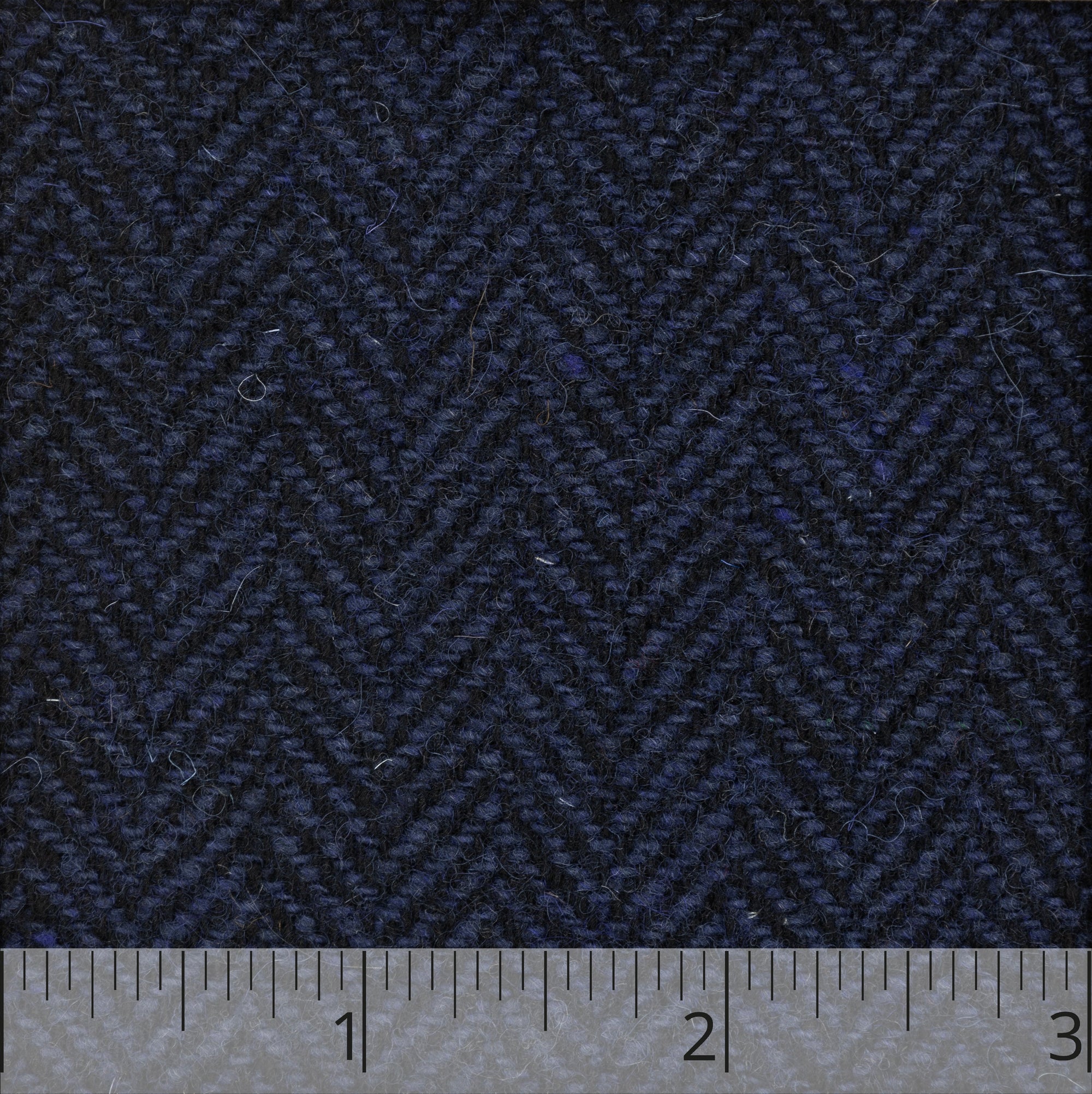 Indigo & Black Herringbone Wool Tweed - $16.00 yd - Burnley & Trowbridge Co.