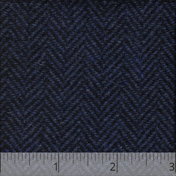 Indigo & Black Herringbone Wool Tweed - $16.00 yd - Burnley & Trowbridge Co.