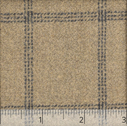 Natural & Indigo Wool Check - $16.00 yd. - Burnley & Trowbridge Co.