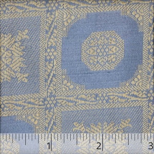 Dusty Blue & Tan Double Faced Silk - $22.00 yd. - Burnley & Trowbridge Co.