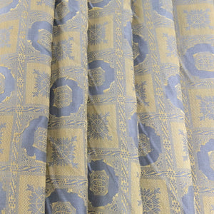 Dusty Blue & Tan Double Faced Silk Draped - $22.00 yd. - Burnley & Trowbridge Co.