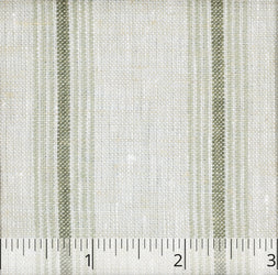 Olive Striped Sage Green Linen - $16.00 yd. - Burnley & Trowbridge Co.