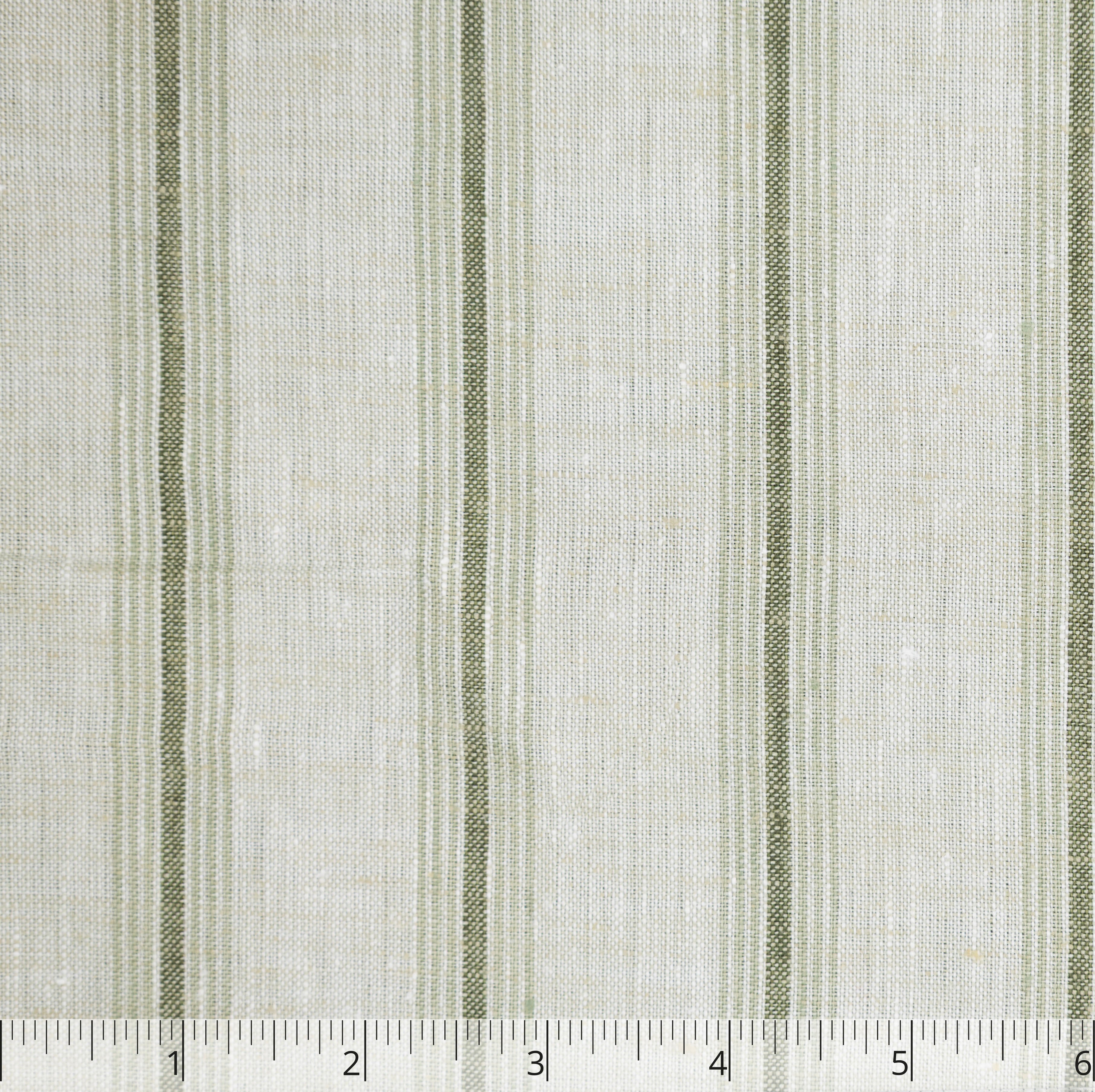 Olive Striped Sage Green Linen - $16.00 yd. - Burnley & Trowbridge Co.