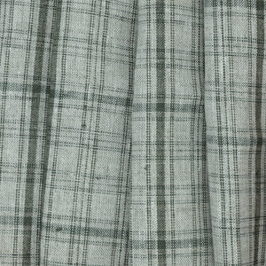 Light Natural, Olive, & Grey Checked Linen, drape- $16.00 yd. - Burnley & Trowbridge Co.