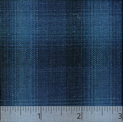 Navy & Dark Indigo Checked Linen - $16.00 yd. - Burnley & Trowbridge Co.