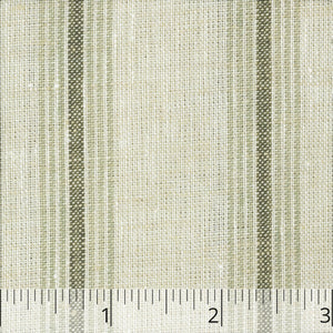 Olive Striped Sage Green Linen - $16.00 yd. - Burnley & Trowbridge Co.