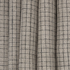 Natural & Black Crossbar Check - $16.00 yd. - Burnley & Trowbridge Co.