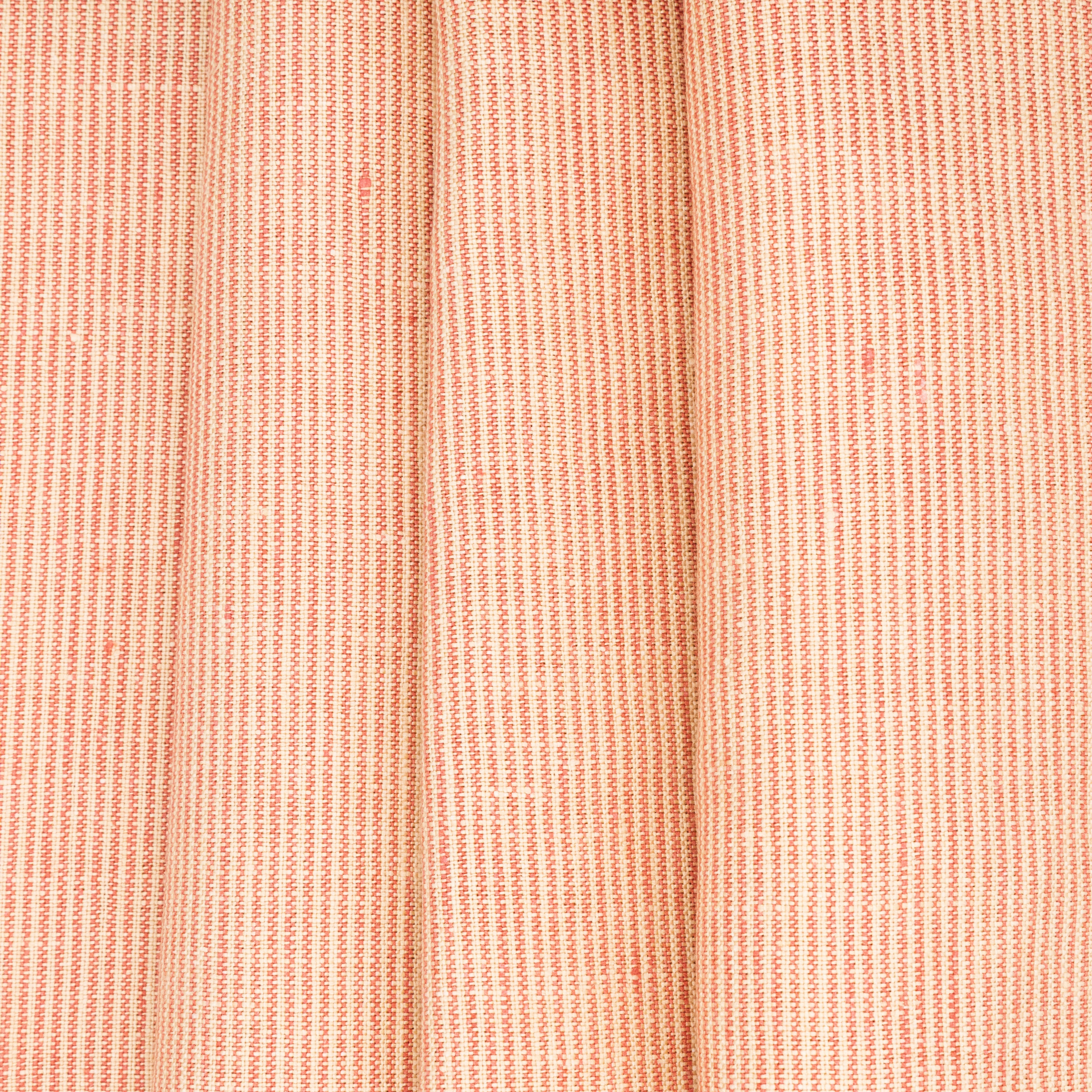 Light Pumpkin & Cream Striped Linen, drape - $16.00 yd. - Burnley & Trowbridge Co.