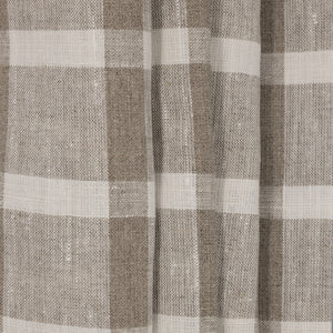 Ivory & Natural Large Crosshair Check Lightweight Linen,drape - $16.00 yd. - Burnley & Trowbridge Co.