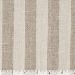 Natural & Cream Medium Stripe Linen, 6 inch - $18.00 yd. - Burnley & Trowbridge Co.