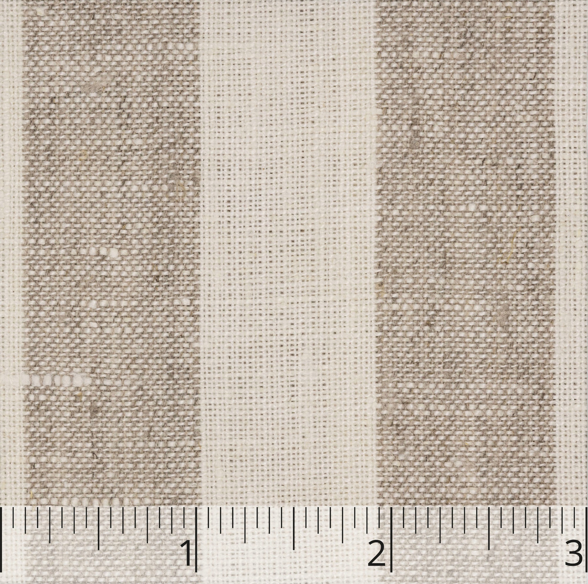 Natural & Cream Medium Stripe Linen - $18.00 yd. - Burnley & Trowbridge Co.