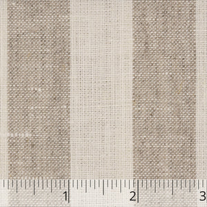Natural & Cream Medium Stripe Linen - $18.00 yd. - Burnley & Trowbridge Co.