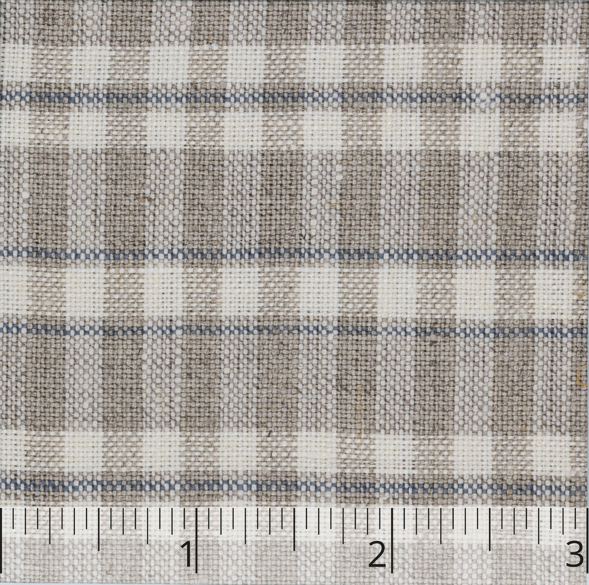 Natural & Blue Medium Weight Cross Bar Linen, drape - $16.00 yd.