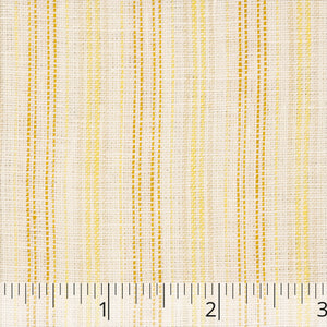 Yellow Gold & Cream Stripe Linen - $16.00 yd. - Burnley & Trowbridge Co.